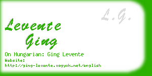 levente ging business card
